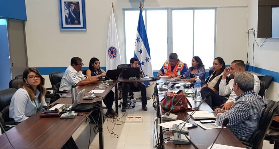 Honduras Cash working Group in the making-of the Protocol of the National Early Warning System for Drought Emergency response. Pictures was taken in COPECO´s facilities.