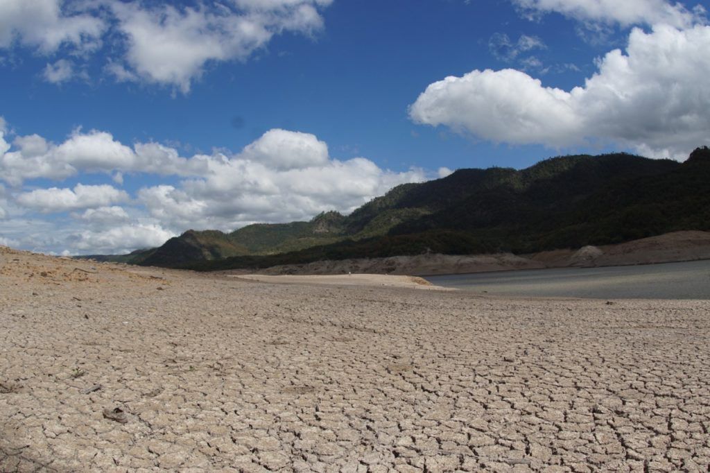 View of the drought affected Los Laureles dam reservoir, which supplies water to Tegucigalpa, Honduras Capital City (picture taken on September 2019)