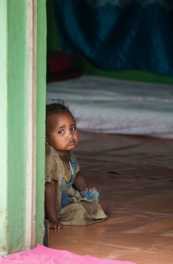 Nerdia Ali's 3 year old grandchild at the ECHO-funded Drought Emergency Response programme in Ethiopia, 2019. 