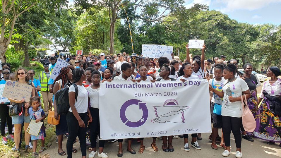 March 5 International Women's Day 2020 marches in Blantyre, Malawi.
