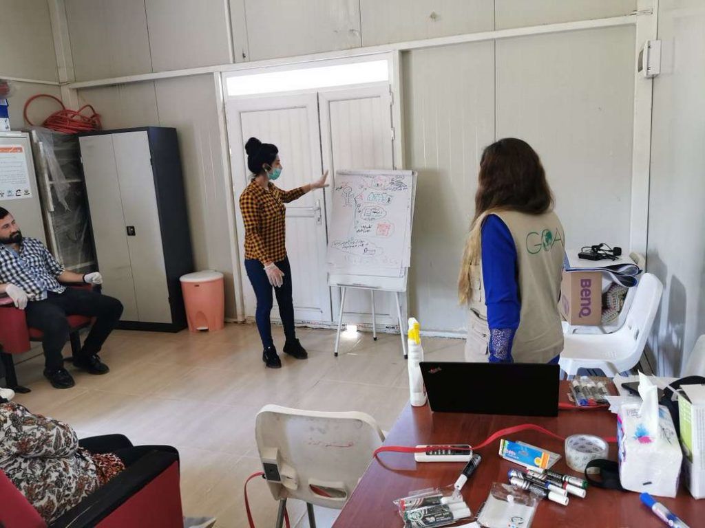 "15 Mobilizers and 2 Supervisors were trained for 3 days on CLA principles and activities, safeguarding , CCRM and communication.
The training was done by GOAL Iraq staff who were already trained on CLA implementation by HQ team."
