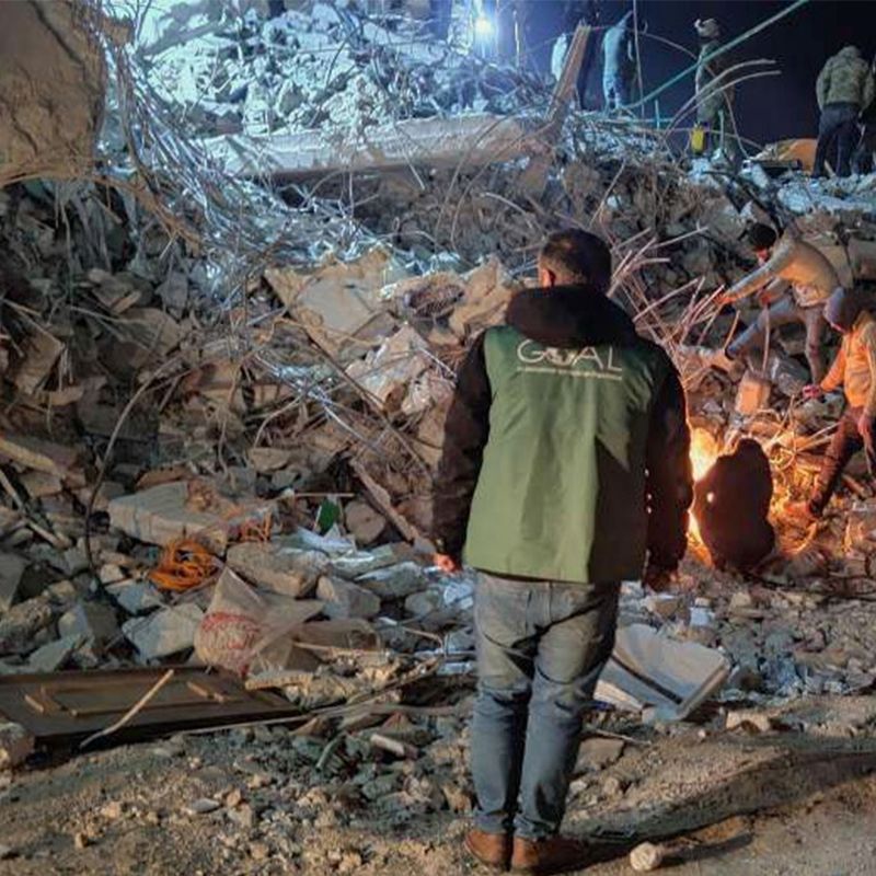 Relief4_Rafiq_LP_Square_3_GOALieAfterEarthquake GOALie on the ground after the Turkey-Syria earthquake