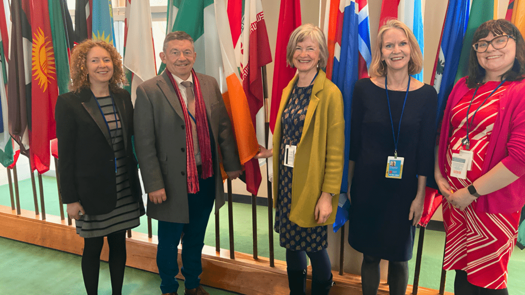 L-r, Roisin Gallagher, ICGBV Tom Crowley Irish Aid, Margaret Martin, Chair National Women's Council of Ireland and Jane Ann Duffy, Head of Equality and Gender Equality Unit in the Department of Children, Equality, Disability, Integration and Youth