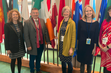 L-r, Roisin Gallagher, ICGBV Tom Crowley Irish Aid, Margaret Martin, Chair National Women's Council of Ireland and Jane Ann Duffy, Head of Equality and Gender Equality Unit in the Department of Children, Equality, Disability, Integration and Youth