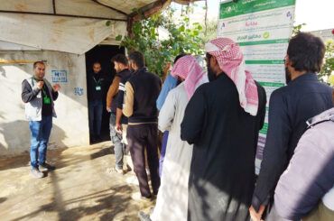 Winter MPCA cash distribution at Killy camps, Idlib. © GOAL Syria. Photographs by Abulrahman Kayali.