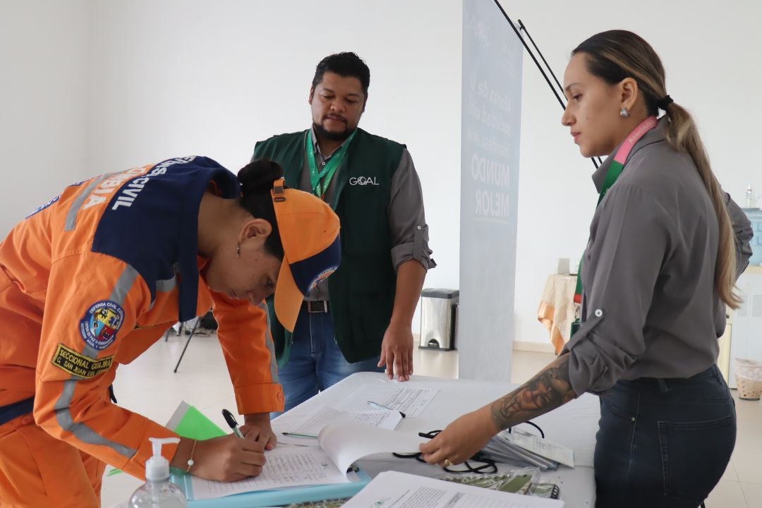 Participants of Preparedness and Response training, facilitated by GOAL and funded by Irish Aid, are part of the 'Ireland’s Civil Society Partnership for A Better World' (ICSP) and the ' Building Basic Resilience Mechanisms' initiative.