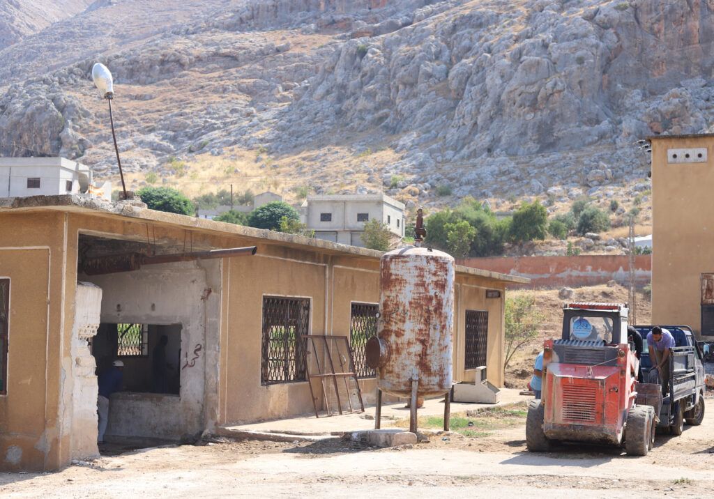 AL-Laj water stations in Jabal Al-Zawiya before rehabilitation, showing the urgent need for repair and improvement to serve the local communities.