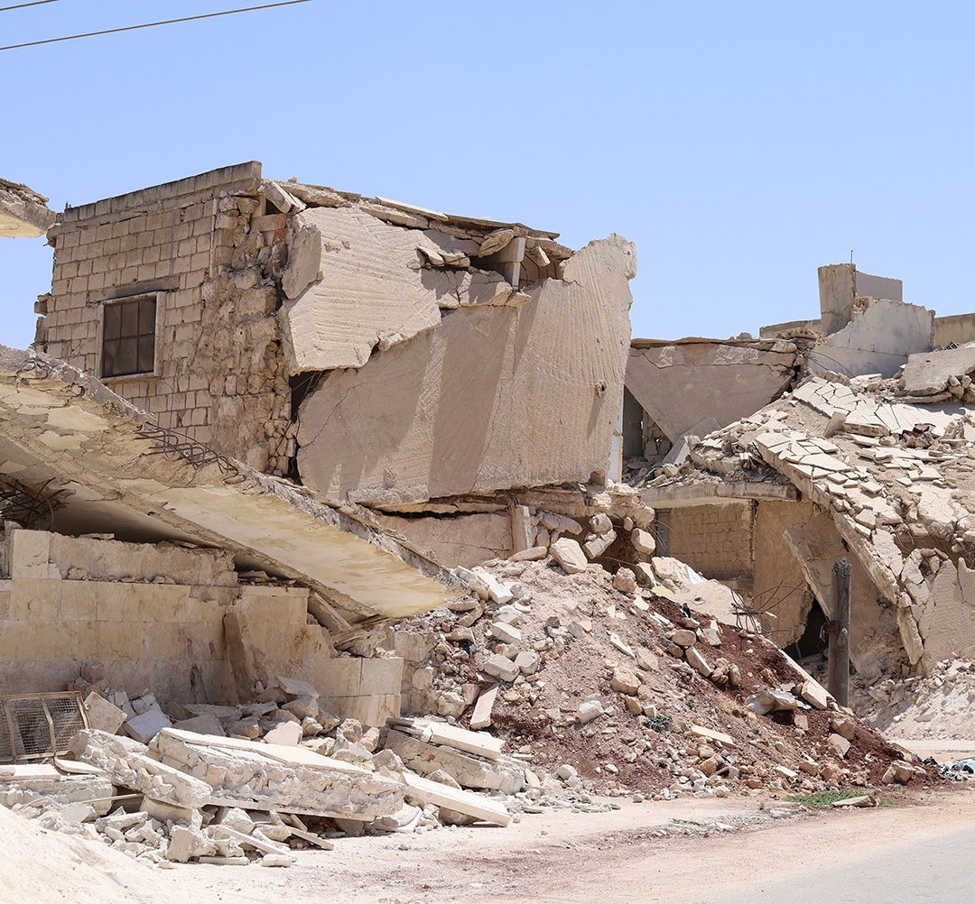 Housing and infrastructure have been severely damaged by 14 years of conflict in Western Aleppo